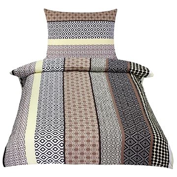 

BELLATEX s.r.o. Povlečení krep 80/309 béžové pruhy 140 × 200, 70 × 90