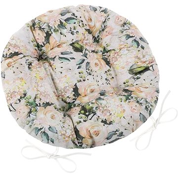 

Bellatex EMA kulatý prošívaný - průměr 40 cm - vanilková růže