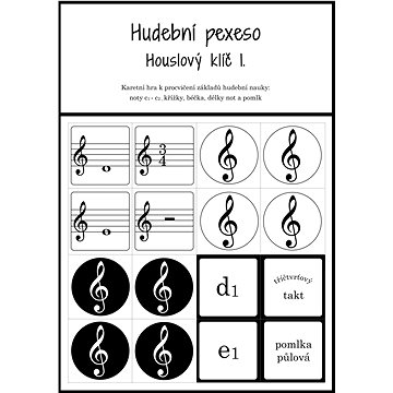 

Hudební pexeso - Houslový klíč 1 - 72 kartiček pro zábavnou výuku hudební nauky