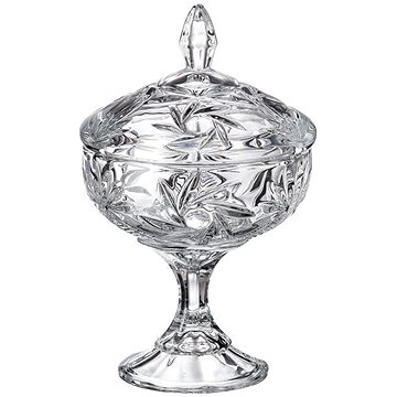 

Bohemia Crystal Dóza na noze s víčkem Nova Pinwheel 240 mm
