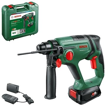 

BOSCH Vrtací kladivo AKU UniversalHammer 18V, 1x 2,5Ah + nab. AL1820, kufr 0.603.9D6.002