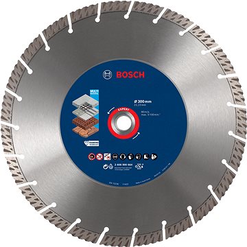 

BOSCH Diamantový dělicí kotouč EXPERT MultiMaterial 300 × 22,23 × 2,8 × 15 mm 2.608.900.664