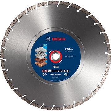 

BOSCH Diamantový dělicí kotouč EXPERT MultiMaterial 450 × 25,40 × 3,3 × 12 mm 2.608.900.668