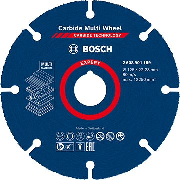 

BOSCH Řezný kotouč EXPERT Carbide Multi Wheel 125 mm, 22,23 mm 2.608.901.189