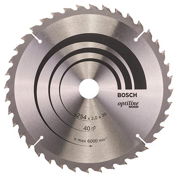 

BOSCH Pilový kotouč Optiline Wood 254 × 30 × 2,0 mm, 40 2.608.640.438