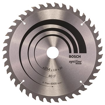 

BOSCH Pilový kotouč Optiline Wood 254 × 30 × 2,8 mm, 40 2.608.640.443