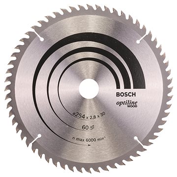 

BOSCH Pilový kotouč Optiline Wood 254 × 30 × 2,8 mm, 60 2.608.640.444