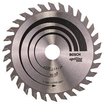 

BOSCH Pilový kotouč Optiline Wood 130 × 20/16 × 2,4 mm, 30 2.608.640.583