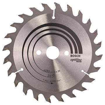 

BOSCH Pilový kotouč Optiline Wood 150 × 20/16 × 2,4 mm, 24 2.608.640.592