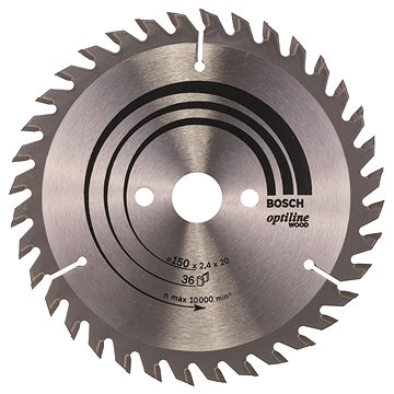 

BOSCH Pilový kotouč Optiline Wood 150 × 20/16 × 2,4 mm, 36 2.608.640.593