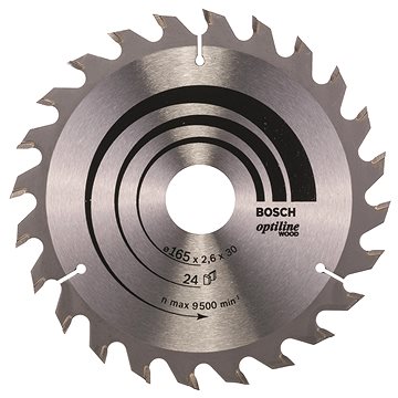 

BOSCH Pilový kotouč Optiline Wood 165 × 30 × 2,6 mm, 24 2.608.640.602