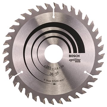 

BOSCH Pilový kotouč Optiline Wood 165 × 30 × 2,6 mm, 36 2.608.640.603