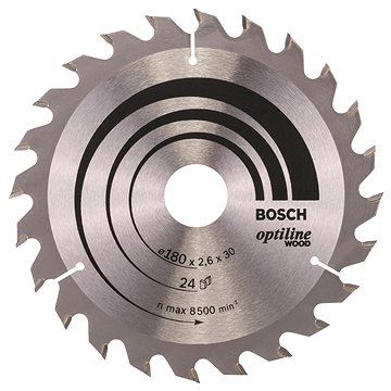 

BOSCH Pilový kotouč Optiline Wood 180 × 30/20 × 2,6 mm, 24 2.608.640.608