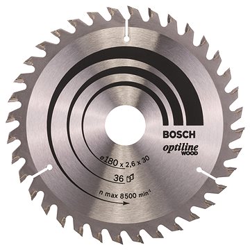 

BOSCH Pilový kotouč Optiline Wood 180 × 30/20 × 2,6 mm, 36 2.608.640.609