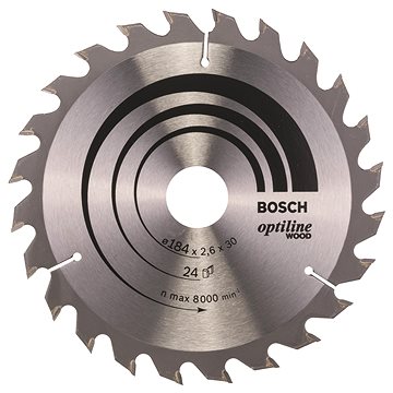 

BOSCH Pilový kotouč Optiline Wood 184 × 30 × 2,6 mm, 24 2.608.640.610