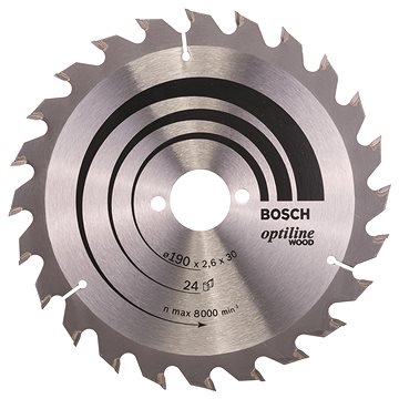 

BOSCH Pilový kotouč Optiline Wood 190 × 30 × 2,6 mm, 24 2.608.640.615
