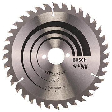 

BOSCH Pilový kotouč Optiline Wood 190 × 30 × 2,6 mm, 36 2.608.640.616