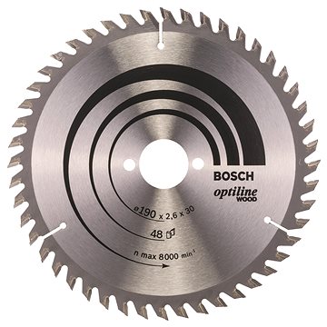 

BOSCH Pilový kotouč Optiline Wood 190 × 30 × 2,6 mm, 48 2.608.640.617