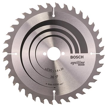 

BOSCH Pilový kotouč Optiline Wood 230 × 30 × 2,8 mm, 36 2.608.640.628