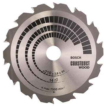 

BOSCH Pilový kotouč Construct Wood 210 × 30 × 2,8 mm 2.608.640.634