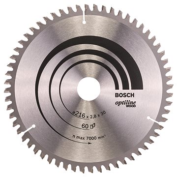 

BOSCH Pilový kotouč Optiline Wood 216 × 30 × 2,8 mm, 60 2.608.640.642