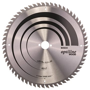 

BOSCH Pilový kotouč Optiline Wood 315 × 30 × 3,2 mm, 60 2.608.640.651