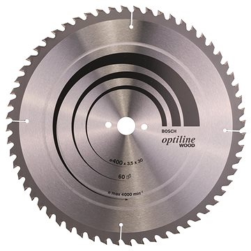 

BOSCH Pilový kotouč Optiline Wood 400 × 30 × 3,5 mm, 60 2.608.640.675