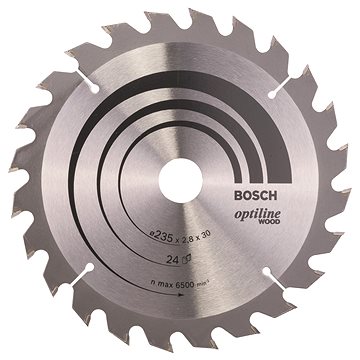 

BOSCH Pilový kotouč Optiline Wood 235 × 30/25 × 2,8 mm, 24 2.608.640.725