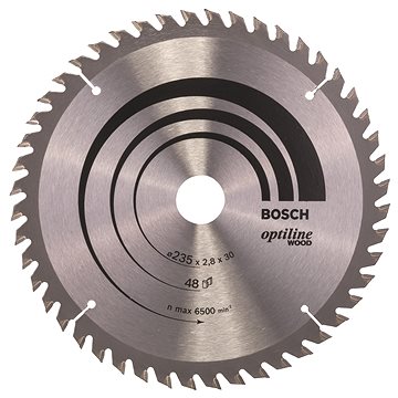 

BOSCH Pilový kotouč Optiline Wood 235 × 30/25 × 2,8 mm, 48 2.608.640.727