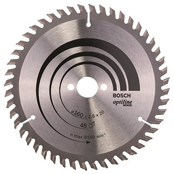

BOSCH Pilový kotouč Optiline Wood 160 × 20/16 × 2,6 mm, 48 2.608.640.732