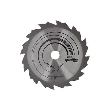 

BOSCH Pilový kotouč Speedline Wood 160 × 20 × 2,2 mm, 12 2.608.640.786