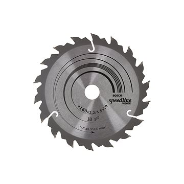 

BOSCH Pilový kotouč Speedline Wood 160 × 20 × 2,2 mm, 18 2.608.640.787