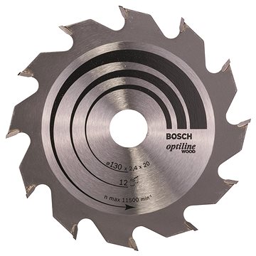 

BOSCH Pilový kotouč Optiline Wood 130 × 20/16 × 2,4 mm, 12 2.608.641.167