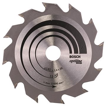 

BOSCH Pilový kotouč Optiline Wood 140 × 20/12,7 × 2,4 mm, 12 2.608.641.168
