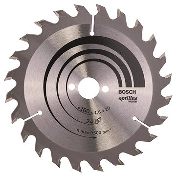 

BOSCH Pilový kotouč Optiline Wood 160 × 20/16 × 1,8 mm, 24 2.608.641.171