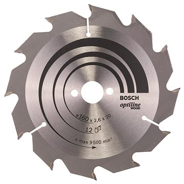 

BOSCH Pilový kotouč Optiline Wood 160 × 20/16 × 2,6 mm, 12 2.608.641.173