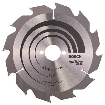 

BOSCH Pilový kotouč Optiline Wood 190 × 30 × 2,6 mm, 12 2.608.641.187