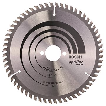 

BOSCH Pilový kotouč Optiline Wood 190 × 30 × 2,6 mm, 60 2.608.641.188
