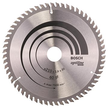 

BOSCH Pilový kotouč Optiline Wood 210 × 30 × 2,8 mm, 60 2.608.641.190
