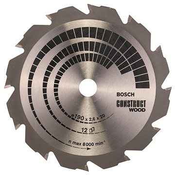 

BOSCH Pilový kotouč Construct Wood 190 × 20/16 × 2,6 mm 2.608.641.201