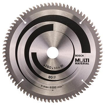 

BOSCH Pilový kotouč Multi Material 260 × 30 × 3,2 mm 2.608.641.204