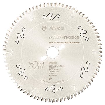 

BOSCH Pilový kotouč do okružních pil 250 × 30 × 3,2 mm, 80 2.608.642.109