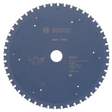 

BOSCH Pilový kotouč do okružních pil Expert for Steel 230 × 25,4 × 2,0 mm, 48 2.608.643.058