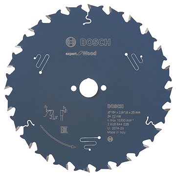 

BOSCH Pilový kotouč Expert for Wood 184 × 20 × 2,6 mm, 24 2.608.644.038