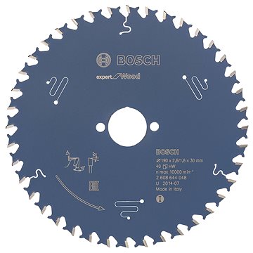 

BOSCH Pilový kotouč Expert for Wood 190 × 30 × 2,6 mm, 40 2.608.644.048