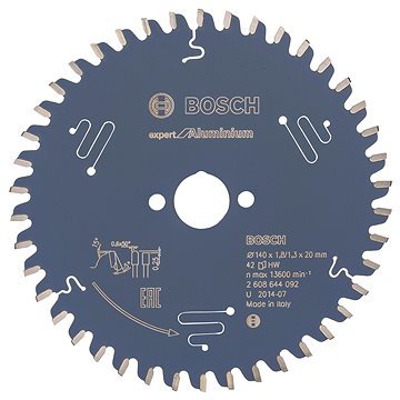 

BOSCH Pilový kotouč Expert for Aluminium 140 × 20 × 1,8 mm, 42 2.608.644.092