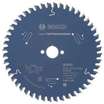 

BOSCH Pilový kotouč Expert for High Pressure Laminate 165 × 20 × 2,6 mm, 48 2.608.644.133