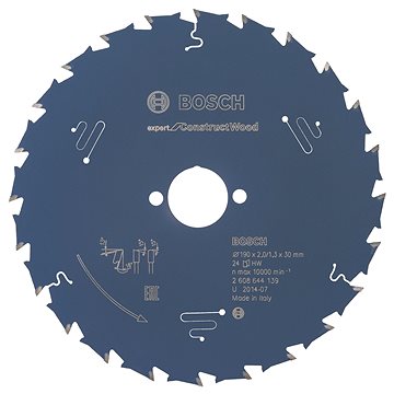 

BOSCH Pilový kotouč Expert for Construct Wood 190 × 30 × 2,0 mm, 24 2.608.644.139