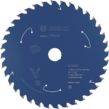 

BOSCH Pilový kotouč Expert for Wood pro akumulátorové pily 165 × 1,5/1 × 20 T36 2.608.644.508