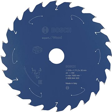 

BOSCH Pilový kotouč Expert for Wood pro akumulátorové pily 216 × 1,7/1,2 × 30 T24 2.608.644.520